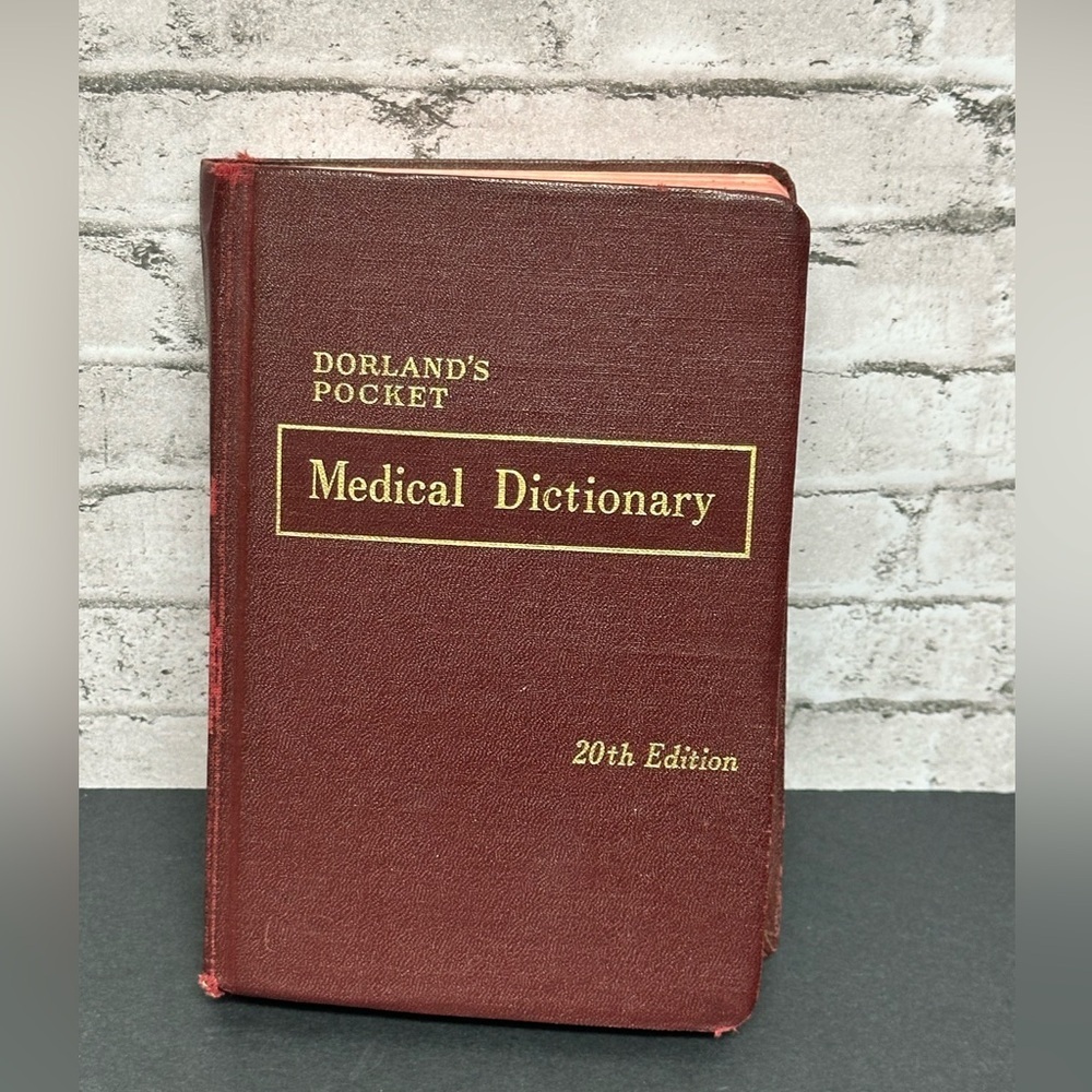 Dorland's Pocket Medical Dictionary 20th Edition 1959